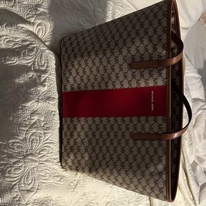 Michael Kors Brown and Red Tote Bag